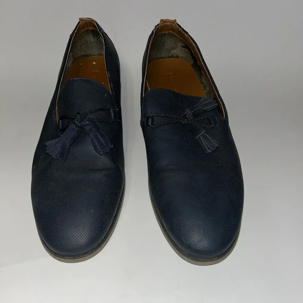 Call It Spring Navy Blue Slip-On Tassel Tie Loafer Shoes Men's Size 10